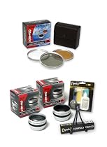 Opteka HD² .5x Wide Angle, 2x Telephoto, & 3 Piece Lens Filter Set for Canon VIXIA HF100, HF11, HF10, HG21, & HG20 Digital Camcorders