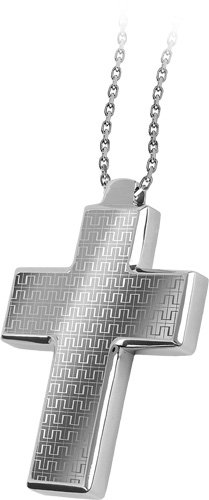 Jacques Lemans Jewellery Damen-Halskette Kreuz Edelstahl graviert 65 cm S-C10A Preisvergleich
