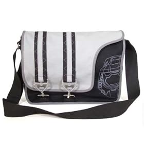 Halo 3: Master Chief Black and Gray Canvas Messenger Bag