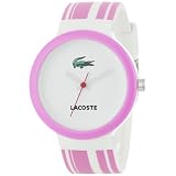 Lacoste Womens 2010540 GOA Pink Bezel on White and 