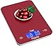 Ozeri Touch II Digital Kitchen Scale with Microban Antimicrobial Product Protection, 18 lb, Red Engine