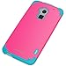 Fosmon HYBO-DUOC Series Detachable Hybrid Silicone + PC Case for HTC One Max/HTC T6 (Blue/Pink)
