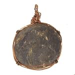 Sodalite Pendant 03 Wire Wrapped Blue Circle Crystal Healing Stone 2.5