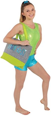 Gymnast Felt Tote Bag - Lime