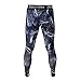 Smartdoo Men's Compression Cool Dry Baselayer Pants Wear Under Leggings Sports Tight Long Pant for Men(Lightning Blue,M)