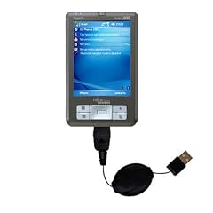 Einziehbares USB Kabel f�r Fujitsu Loox 720 710 mit Hot Sync und aufladen Einsatzm�glichkeiten - von Gomadic mit TipExchange Technology