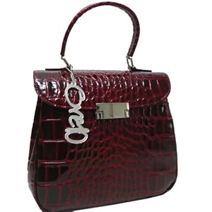 OreDieci DIVA Italian Leather Purse Bag Handbag Suitcase Imported From Italy Red