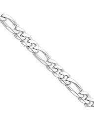 Sterling Silver 10.75 mm High Polish Figaro Link Chain Necklace 20" - 30" Available