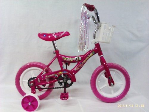 12-inch Children Bicycle W/Training Wheels Color Pink for Girls