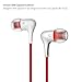 Mrice E300 In-Ear Earbuds Earphones with Enhanced Bass for iPhone,Smartphone Noise Cancelling and Triangle Cable Tangle-Free Headphones Headset-White