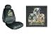 Car Truck SUV Bull Dog Trio with Bone Print Bulldog Seat Covers 2 Charcoal Grey Unive...