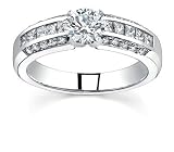 0.98 CT ROUND DIAMOND 18K WHITE GOLD RING NEW