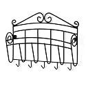 Spectrum 37510 Scroll Single Letter Holder Wall Mount, Black