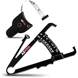 AZMED Skinfold Body Fat Caliper Set, Measure Tape Included, Black