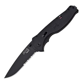 SOG Specialty Knives & Tools TFSA-98 Flash II 1/2 Serrated, Black TiNi