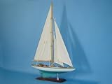 Sovereign 20 Model Sailboat - Already Built Not a Kit - Wooden Sail Boat Replica Model Sailing Yacht America's Cup Racer Nautical Home Beach Wall Décor or Gift
