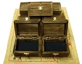 Lot of 7 - Wood Treasure Chest