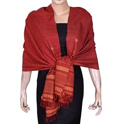 Winter Fashion Embroidered Wool Scarf Womens Accessories India 23 inches x 68 inches