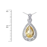 41R3ymonhKL. SL160  2.75 CT Pear Shaped Natural Citrine Pendant In Sterling Silver With 18 Chain