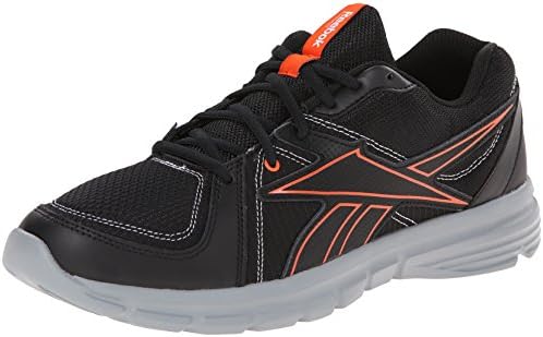 Reebok Men's Speedfusion RS L Running Shoe,Black/Flat Grey/Flux Orange/White,9 M US