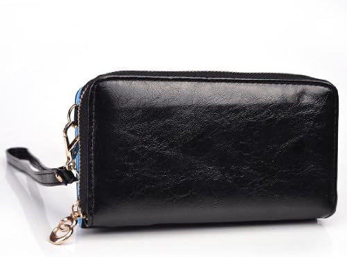 Kroo Magnetic Clutch Wallet for Samsung Galaxy Note 2 - Frustration-Free Packaging - Black