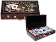 Las Vegs Wooden Wooden Poker Chip Case - Hold 300 Chips