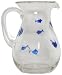 Hand Blown Glass Blue Fish Pitcher 8"H