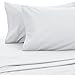 Amazon Brand – Pinzon Signature Cotton Heavyweight Velvet Flannel Sheet Set - California King, White