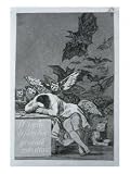 The Sleep of Reason Produces Monsters, Plate 43 of Los Caprichos, 1799 Giclee Poster Print by Francisco de Goya, 18x24