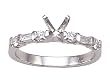 Karina B(tm) Baguette Diamonds Engagement Ring LIFETIME WARRANTY