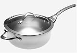 Review Calphalon LR141 / Calphalon Contemporary Stainless 4-Quart Chef's Pan with Glass Lid