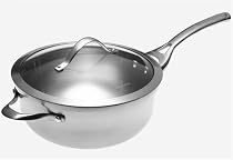 Calphalon Contemporary Stainless 4-Quart Chef's Pan with Glass Lid