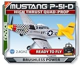 Mustang P51D Large Scale- 37.7 inch Wing Span w/ 2.4Ghz Radio, Brand New!!