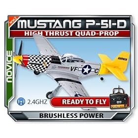 Mustang P51D Large Scale- 37.7 inch Wing Span w  2.4Ghz Radio, Brand New!! from ParkZone Electric Airplanes