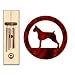 boxer26 - Cropped Boxer Wind Chimes XSMALL Bronze