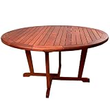 Charleston Round Patio Dining Table - Oiled Finish (60 dia.)