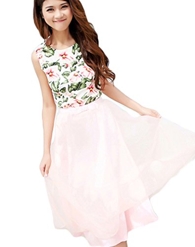 (ディーコッテ)D'Kotte 花柄 リゾート セットアップ マキシ ワンピース ノースリーブ ブラウス ロング スカート 切り替え レディース neay092