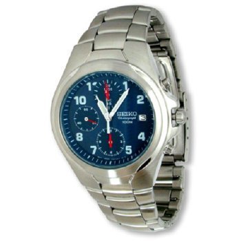 Seiko Mens 100M Chronograph Stainless Steel Watch SND183 Seiko Mens 100M Chronograph Stainless Steel Watch SND183
