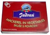 Jadran or EVA Mackerel in Vegetables, 3.75oz (106g)