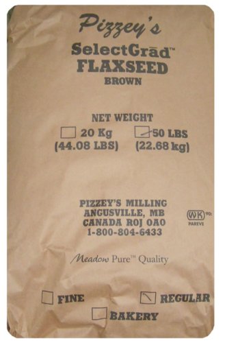 Brown Flax Seed Meal - Bulk 50 Pound Bag by Honeyville Grain