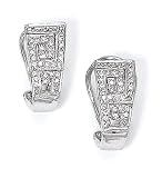 Sterling/Diamond Greek Key Earrings .30 TW SW-322