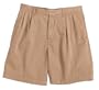 Nautica Men's Double Pleated Twill Short, Khaki, 42 Waist