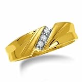 1 20th Carat Mens Wedding Band in Yellow Gold