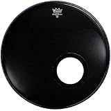 Remo Powerstroke P3 Ebony Bass Drumhead - 5" Black DynamO, 22"