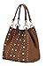 Scarleton Studded Style Handbag H120104 - Brown