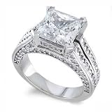 1.83CT PRINCESS DIAMOND ACCENT ENGAGEMENT RING 14k GOLD 41R4G9UCvYL. SL160 1.83CT PRINCESS DIAMOND ACCENT ENGAGEMENT RING 14k GOLD