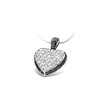 Alvina PEN-318-BLK-CZ - Colgante de mujer de plata