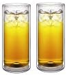 Sun's Tea 20oz Strong Double Wall Thermo Glass Pilsner/Tumbler/Glasses for Beer/Cocktail/Lemonade/Ice tea and other beverage, Set of 2 (Sun's Tea is the only non-fragile double wall glasses you could find) -- flat rate shipping, buy more to save, limited time offer