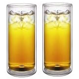 Sun'sTeaStrongDoubleWallThermoGlassPilsner/Tumbler/GlassesforBeer/Cocktail/Lemonade/Iceteaandotherbeverage(20oz),Setof2(Sun'sTeaistheonlynon-fragiledoublewallglassesyoucouldfind)--flatrateshipping,buymoretosave,limitedtimeoffer