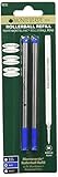 Montblanc Compatible Medium Rollerball Refill by Monteverde - Blue ( Pack of 2)